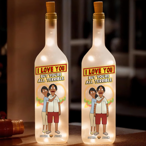 Personalized Gifts For Couple Bottle Lamp I Love You 03ohpu130225hg-Homacus