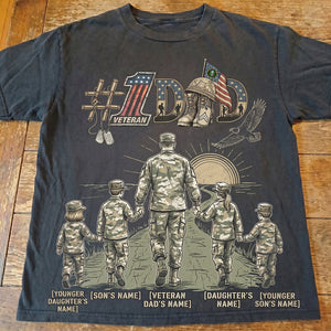 Best Veteran Dad Ever Shirt, Personalized Gifts For Military Dad 02qhdt250526-Homacus