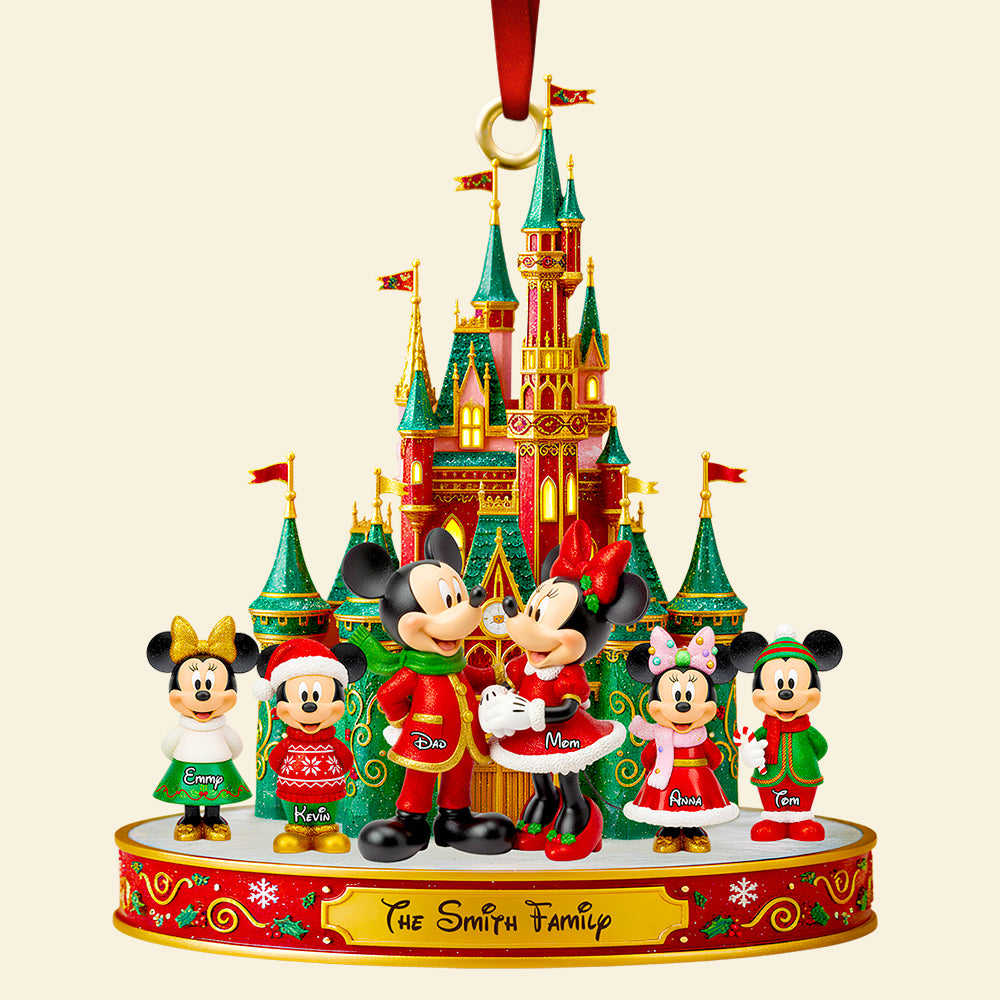 Magical Family Christmas Castle Ornament - Personalized Gifts For Family 04PGDT061025-Homacus