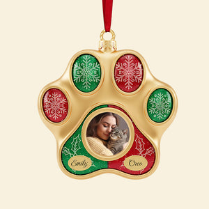 Personalized Gifts For Cat Lovers, Cat Paw Shape Acrylic Christmas Ornament 03kita141025-Homacus