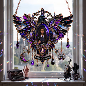 Gothic Window Suncatcher Ornament Custom Photo Gifts for Fantasy Lovers 02HALU160726