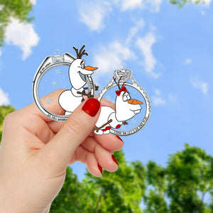 Personalized Gifts For Couple Matching Ornament, Naughty Snowman in Christmas Rings 01tgqn270924-Homacus