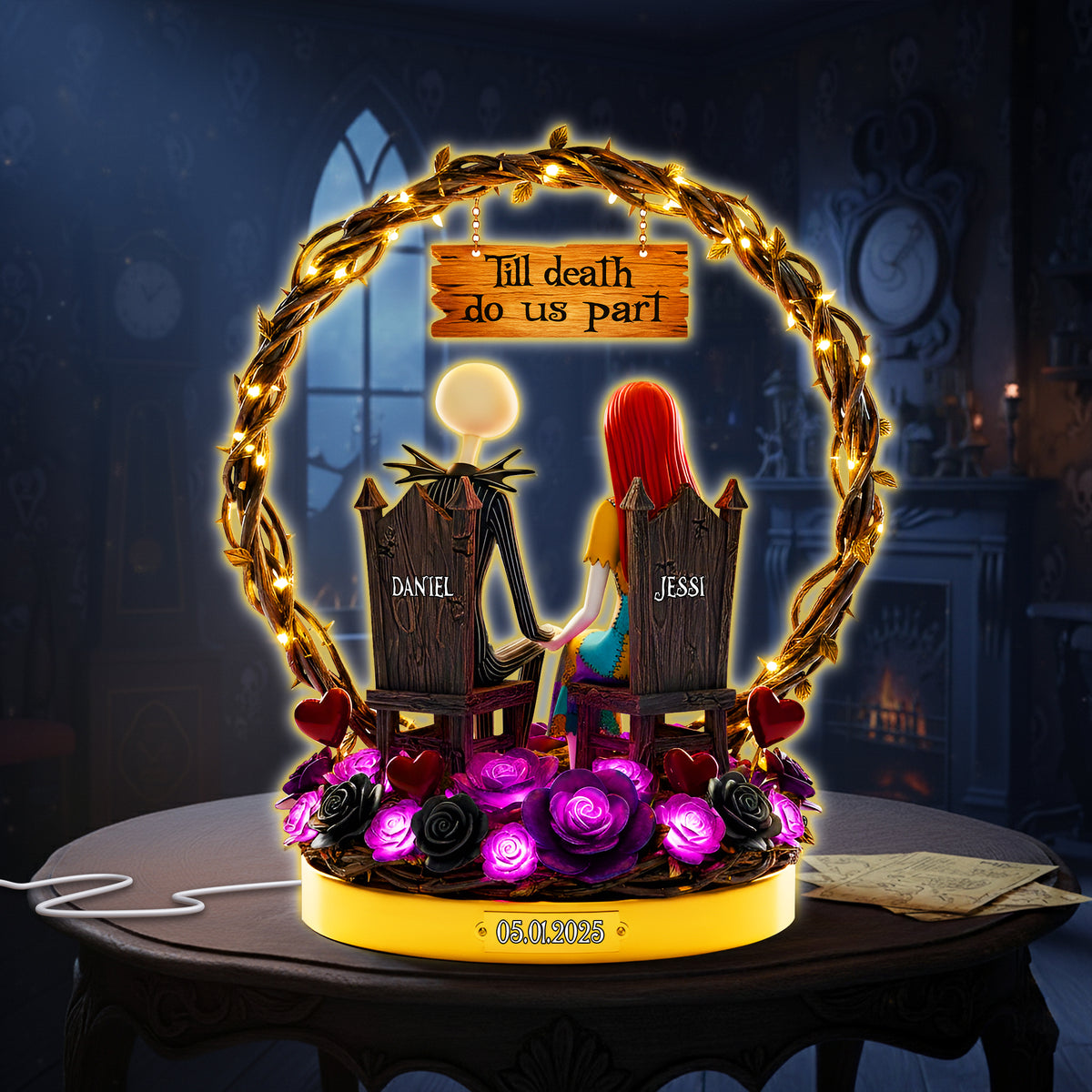 Dark Romance Couple Light Box - Personalized Gift For Couples 04TOLU101125-Homacus