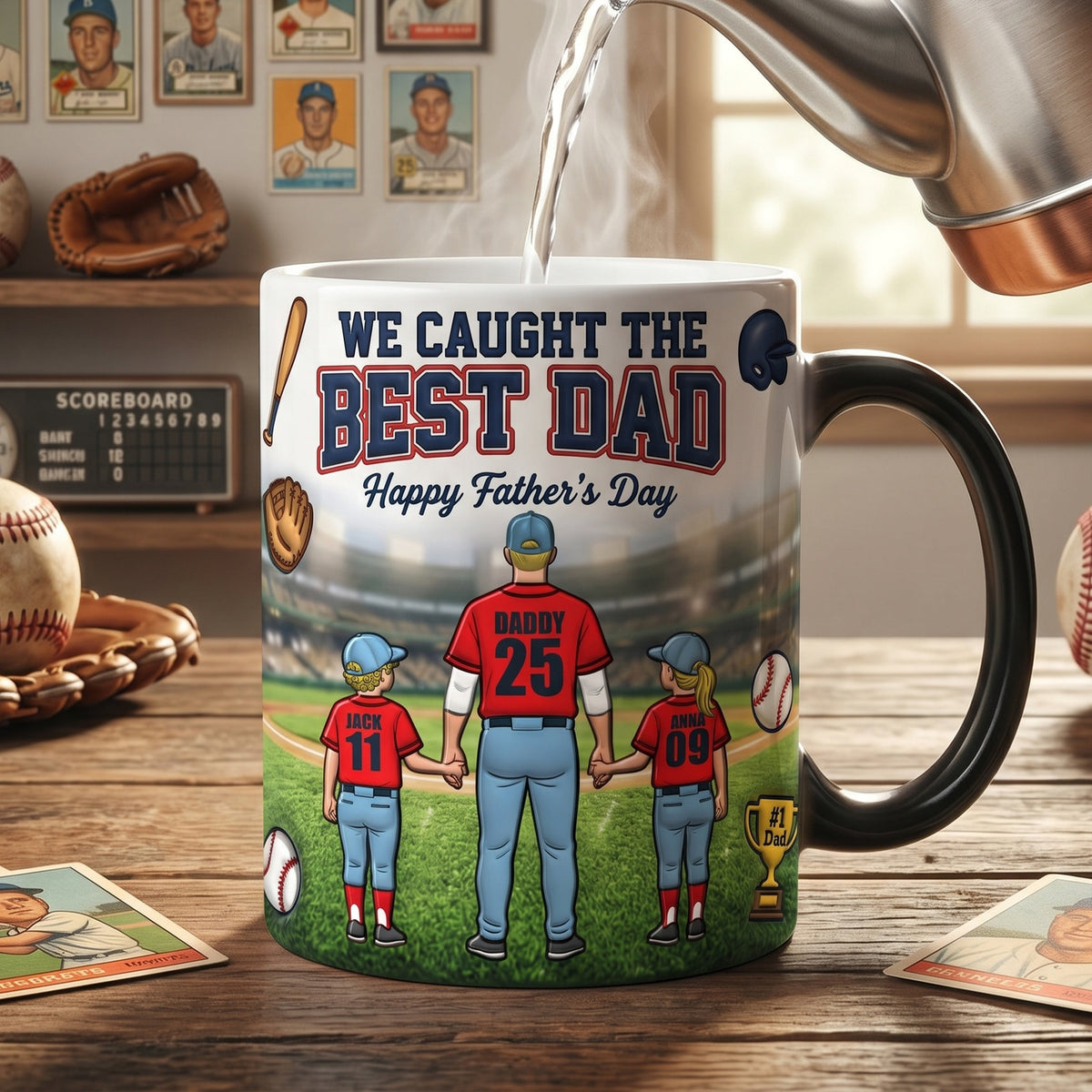 Best Dad Base Ball Magic Coffee Mug - Personalized Gifts For Father's Day 01hutn050526-Homacus