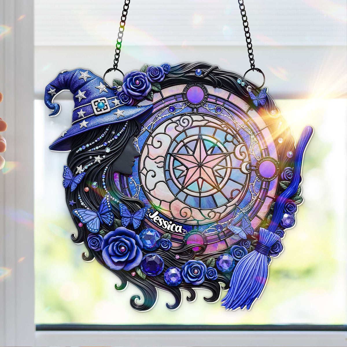 Mystical Witch Suncatcher - Personalized Gifts For Witch Lovers 10TOLU150725-Homacus
