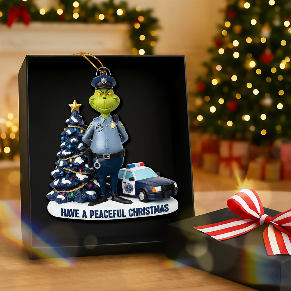 Badass Police Christmas Ornament, Personalized Gifts For Police Officer 03qhqn120925-Homacus