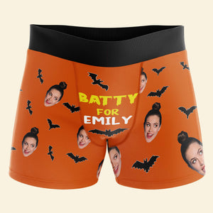 Personalized Gifts For Couple Boxer Briefs Custom Face Photo Halloween 01XQMH020824-Homacus