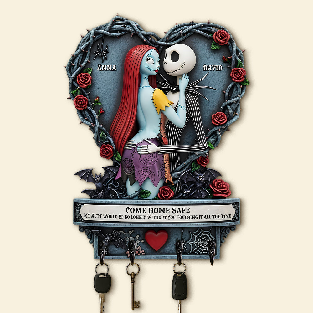 Naughty Spooky Couple Key Hanger Personalized Gift For Couple 01qhtn270525-Homacus