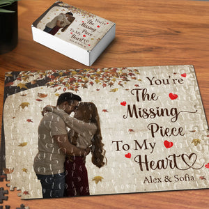 Custom Photo Gifts For Couple Jigsaw Puzzle Missing Piece My Heart 01XQMH020125-Homacus