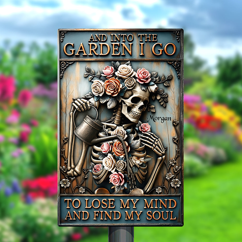 Garden Skull Art Metal Sign - Personalized Gifts For Gardening Lovers 01QHQN100725-Homacus
