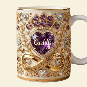 Crystal Heart Coffee Mug - Personalized Gifts For Moms And Grandmas 02padt100326-Homacus