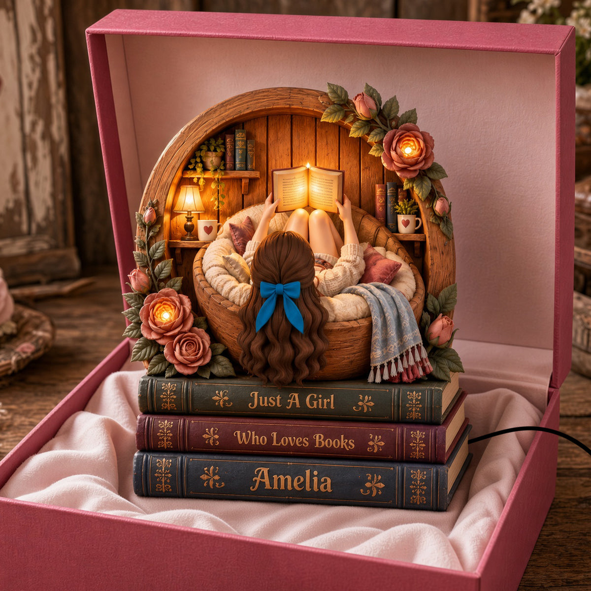 Book Lover Light Box - Personalized Gifts For Bookworm Acrylic Light Box 01PALU110926
