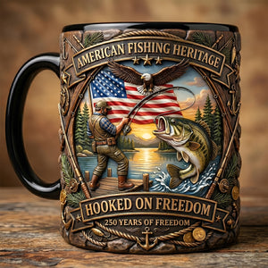 Hooked On Freedom Accent Mug - Personalized Gift For Fisherman 04tytn250626-Homacus