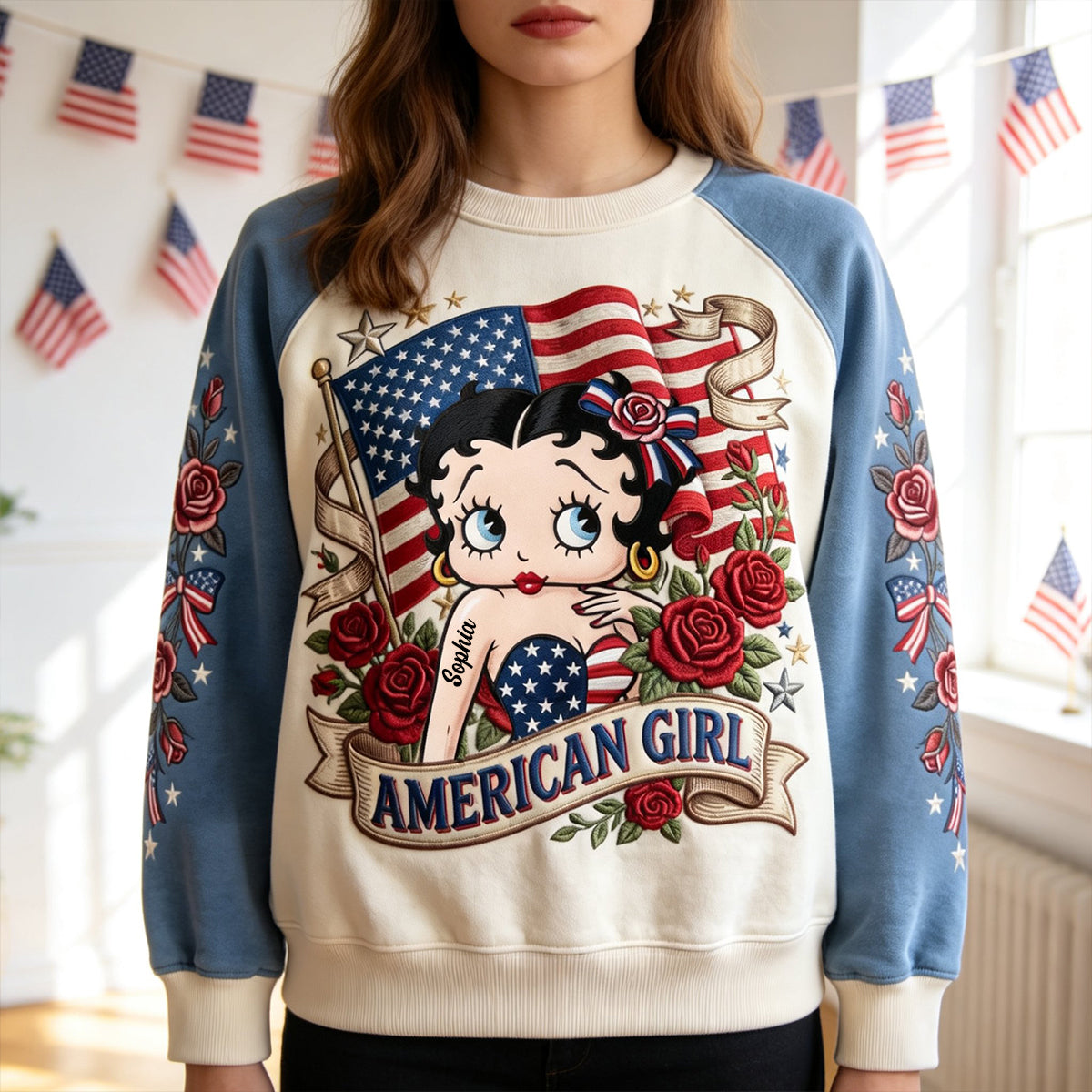 American Girl Sweatshirt - Personalized Gifts For Her 01patn130326-Homacus