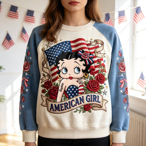 American Girl Sweatshirt - Personalized Gifts For Her 01patn130326-Homacus