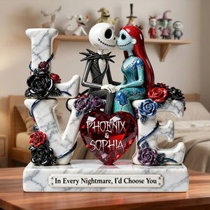 Romantic Skeleton Couple Acrylic Plaque - Personalized Gifts For Couples 05ohlu070126-Homacus