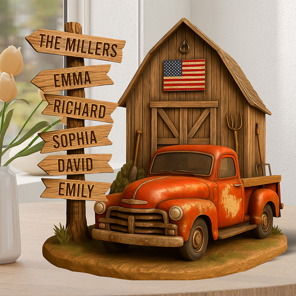 Farm Barn Family Acrylic Plaque - Personalized Gifts For Family 05NAQN220525-Homacus