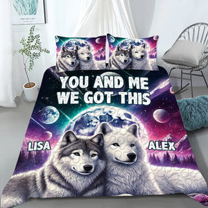 Personalized Gift For Wolf Couples Quilt Bedding Set Special Line 05OHMH181224-Homacus