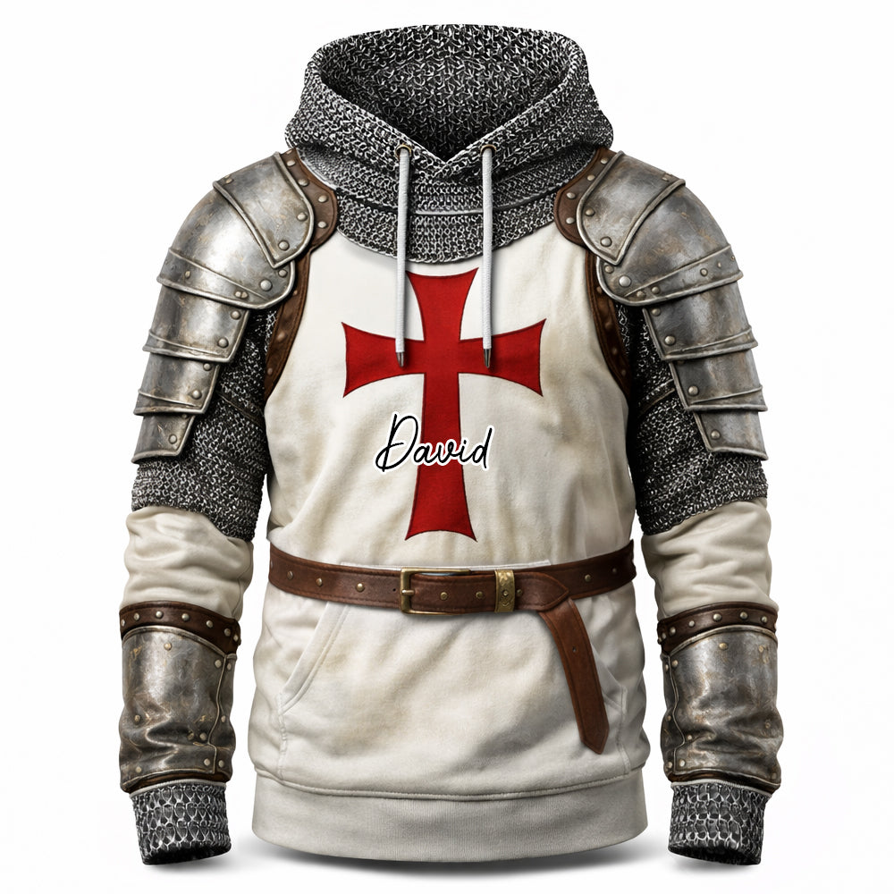 Knights Templar & Jesus 3D Hoodie - Personalized Gifts For Christians Warrior 01hutn271225-Homacus