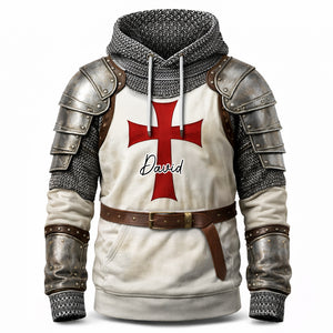 Knights Templar & Jesus 3D Hoodie - Personalized Gifts For Christians Warrior 01hutn271225-Homacus