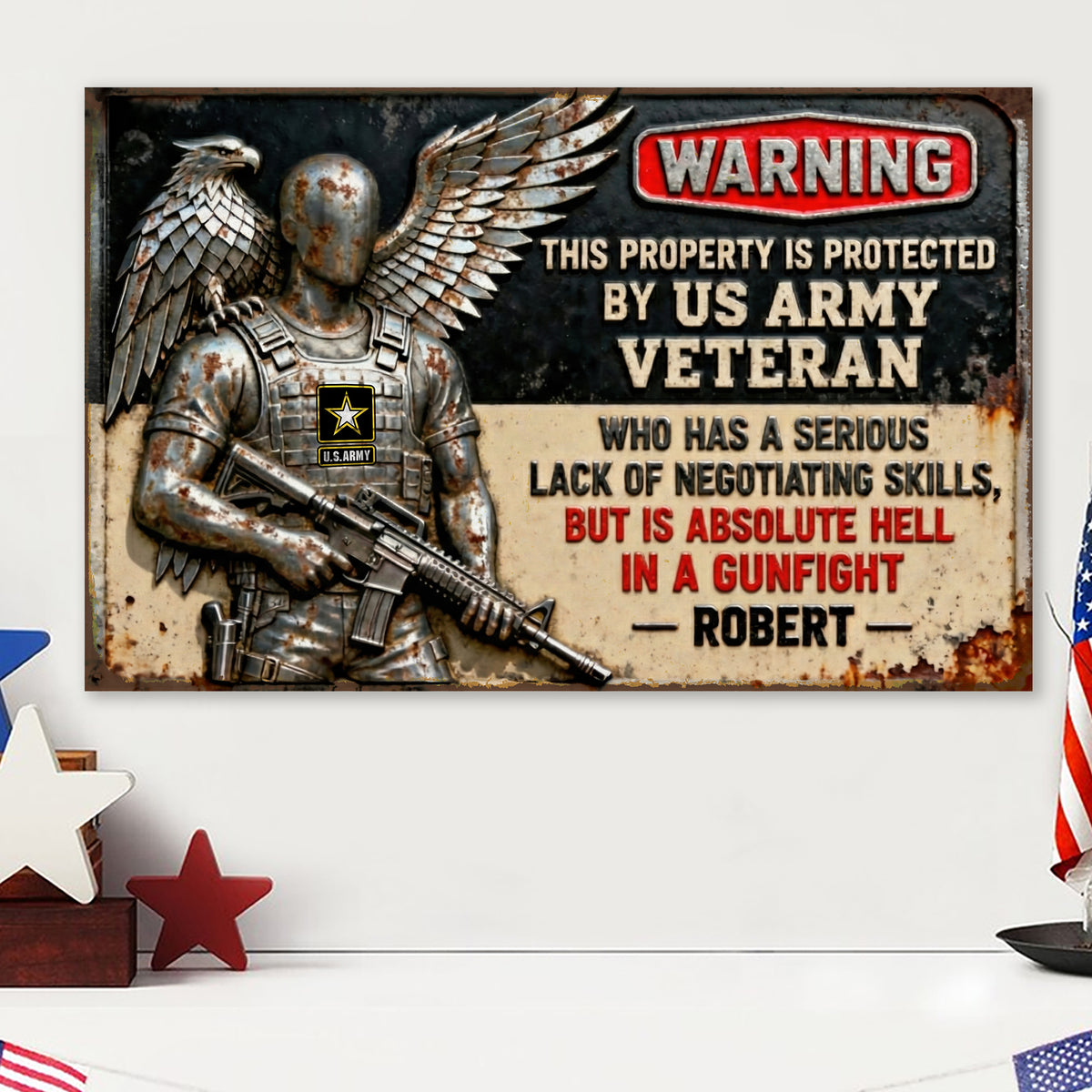 This Property Is Protected Print Metal Sign - Personalized Gifts For Veteran 02tgqn171225-Homacus
