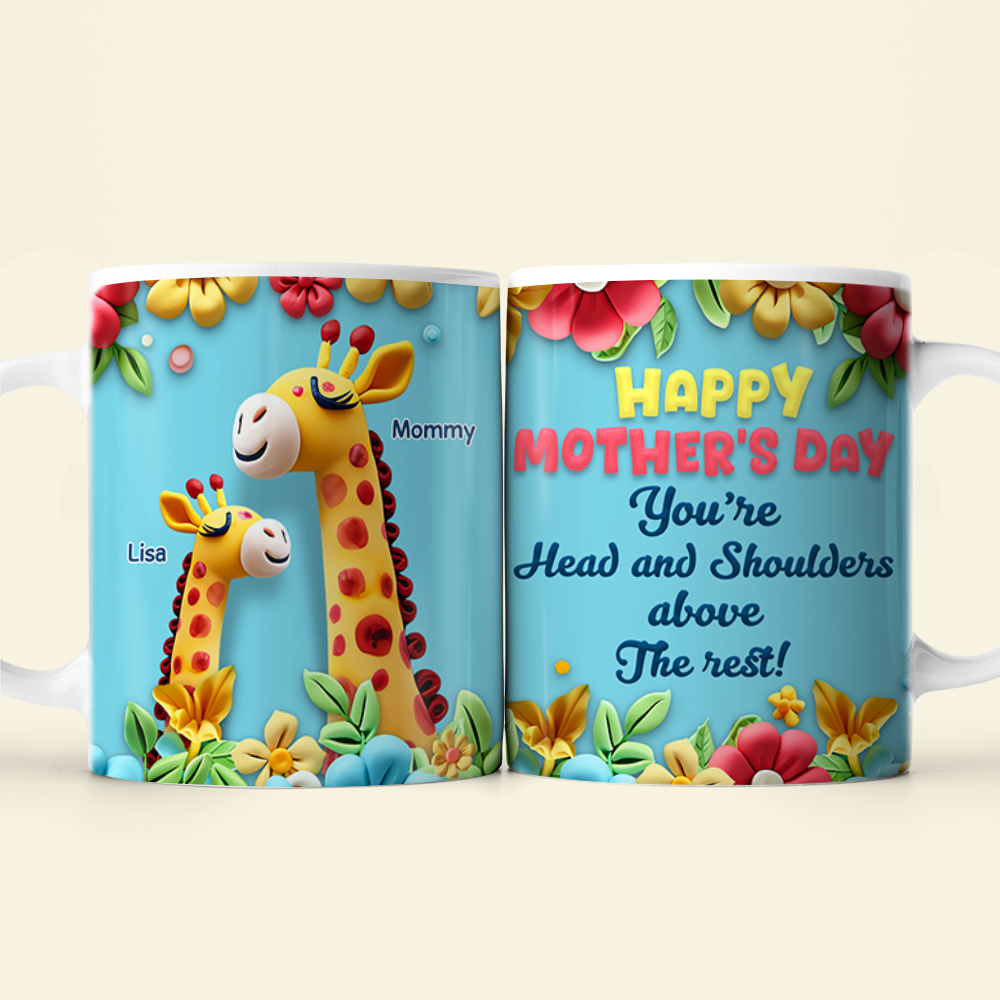 Best Giraffe Mom Above The Rest Mug - Personalized Gifts For Mom 01QHPU080425-Homacus