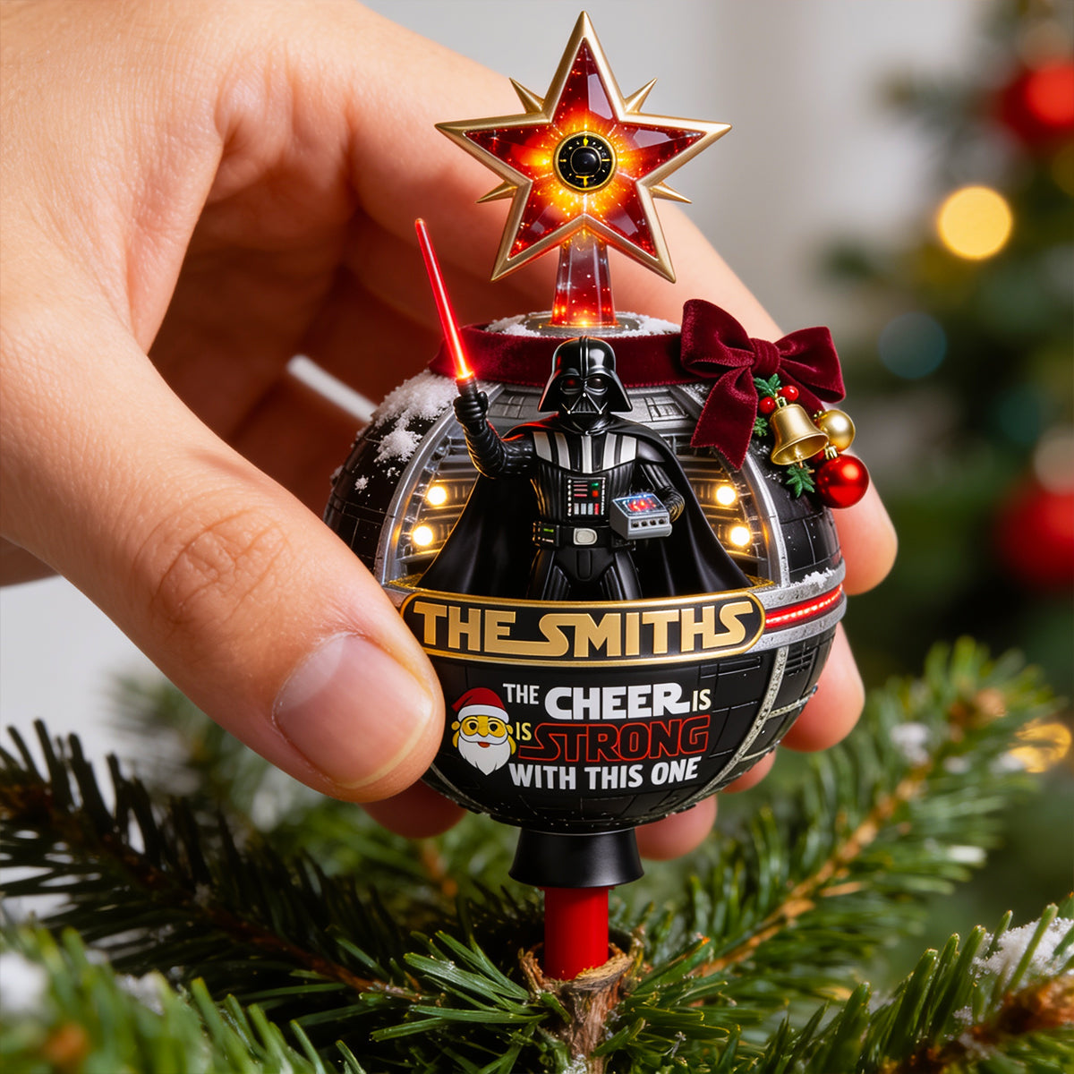 Empire Celebrates The Holidays Tree Topper - Personalized Christmas Gifts For Family 04hadt190826-Homacus