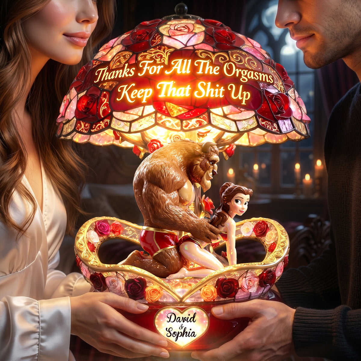 Naughty Fairy Tales Couple Acrylic Light Box -  Personalized Gifts For Couple 05ohlu180626