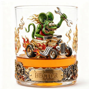 Personalized Gifts For Hot Rod Lovers 11oz Round Glass 04tgtn170126-Homacus