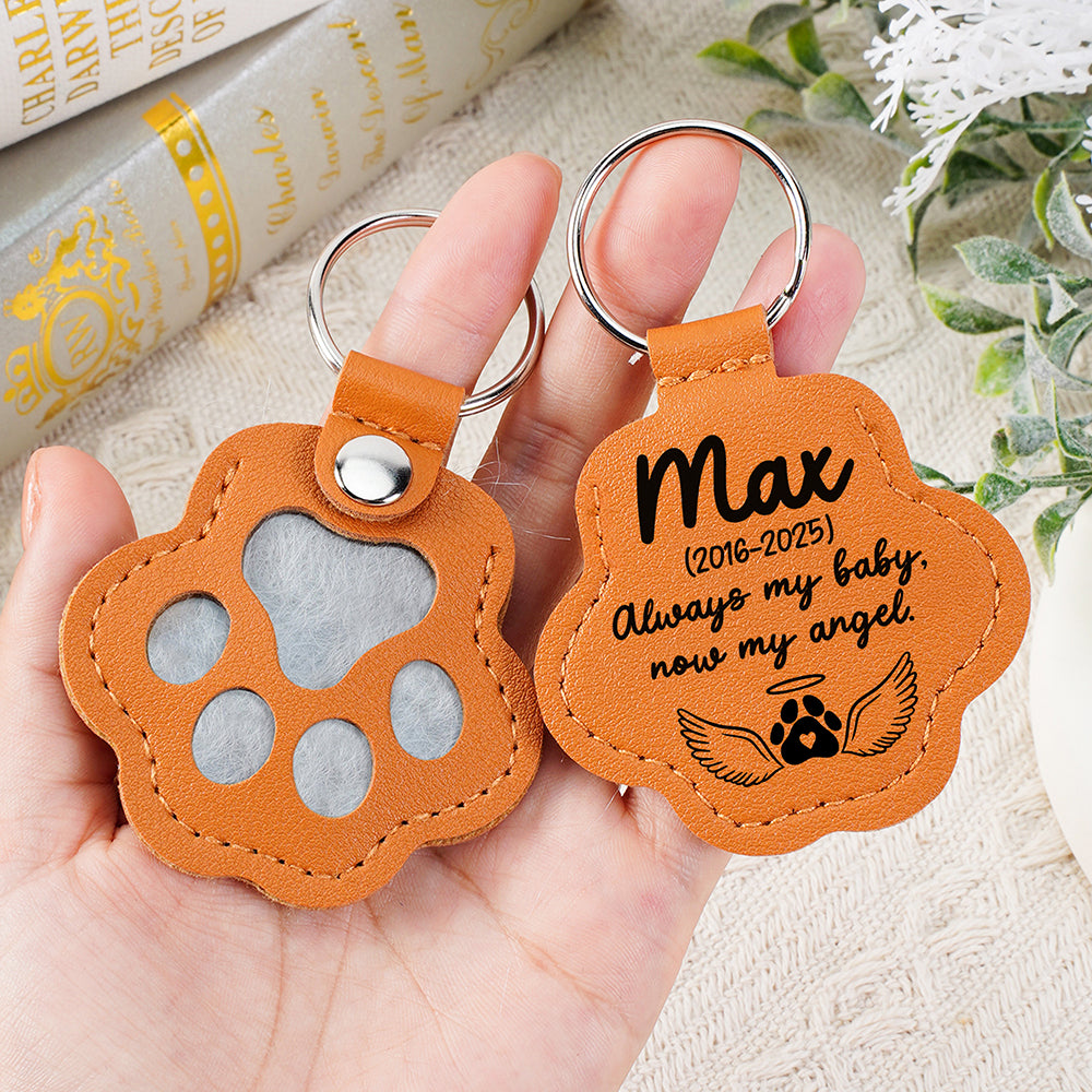 Forever Loved Pet Hair Storage Keychain - Personalized Christmas Memorial Gift For Pet Lovers 03LAQN270825-Homacus
