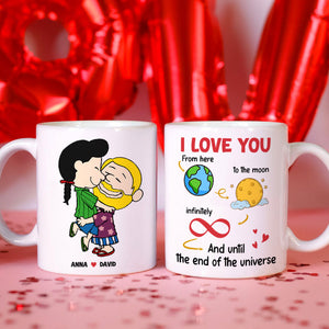 Personalized Gifts For Couple Coffee Mug 04totn020124hg Love You Until The End Of The Universe-Homacus