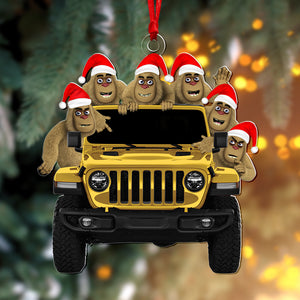 Personalized Gifts For Off Road Lovers Christmas Ornament, Happy Bigfoot 05qhqn140924-Homacus