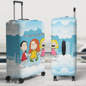 Personalized Gifts For Friends Luggage Cover, Besties Upcoming Trip 03QHLU241224HH-Homacus