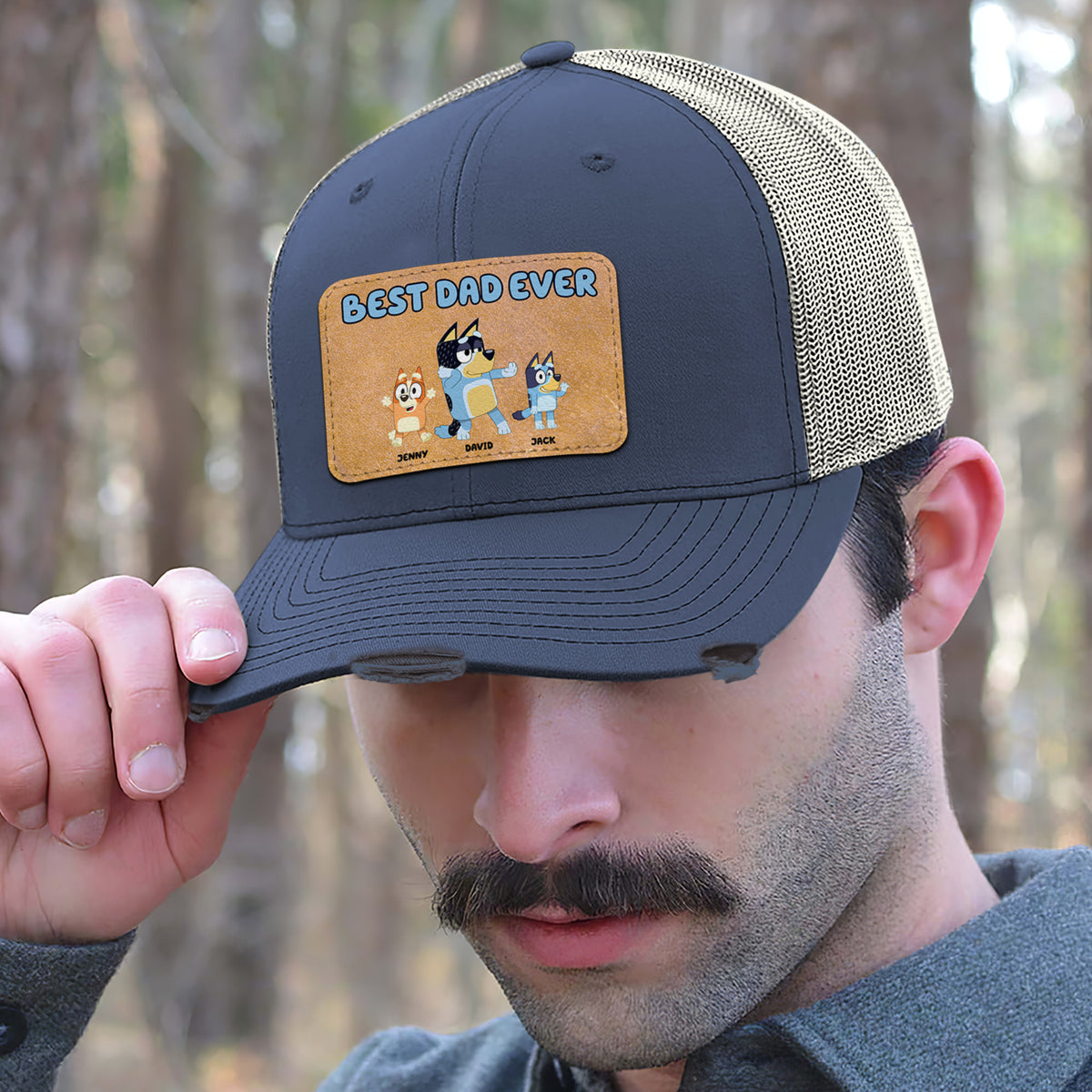 Dog Grandpa Distressed Ollie Cap - Personalized Gifts For Father 04natn110524-Homacus