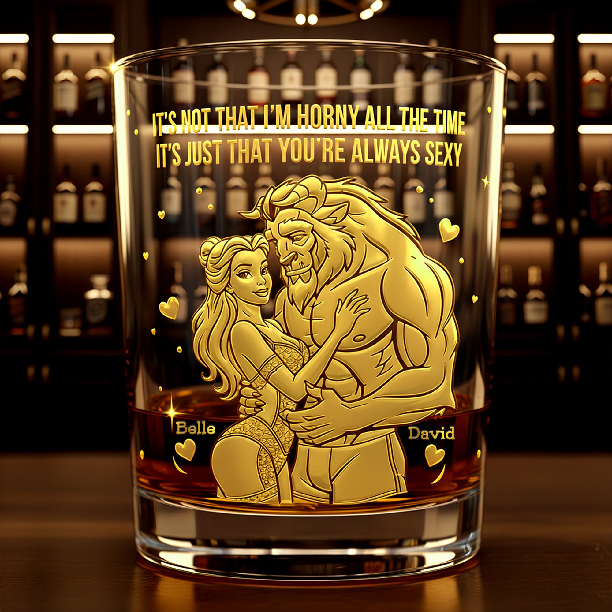 Dreamy Fairytale Couple Round Glass - Personalized Gift For Couples 03PGLU261125