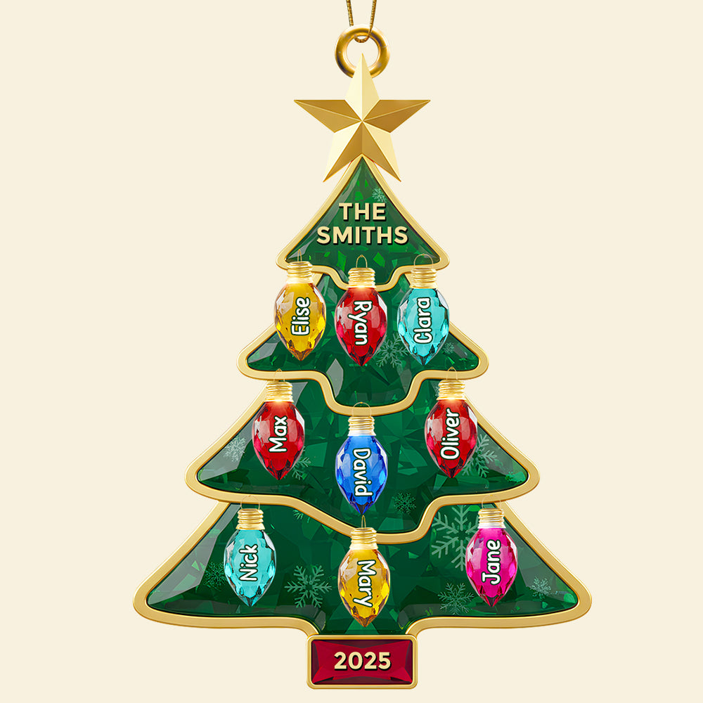 Family Light-Up Christmas Tree Ornament Personalized Gifts For Family 01NADT161025-Homacus
