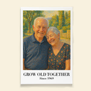 Pointillism Art Couple Poster Custom Photo Gifts For Couple 01OHDT230725-Homacus