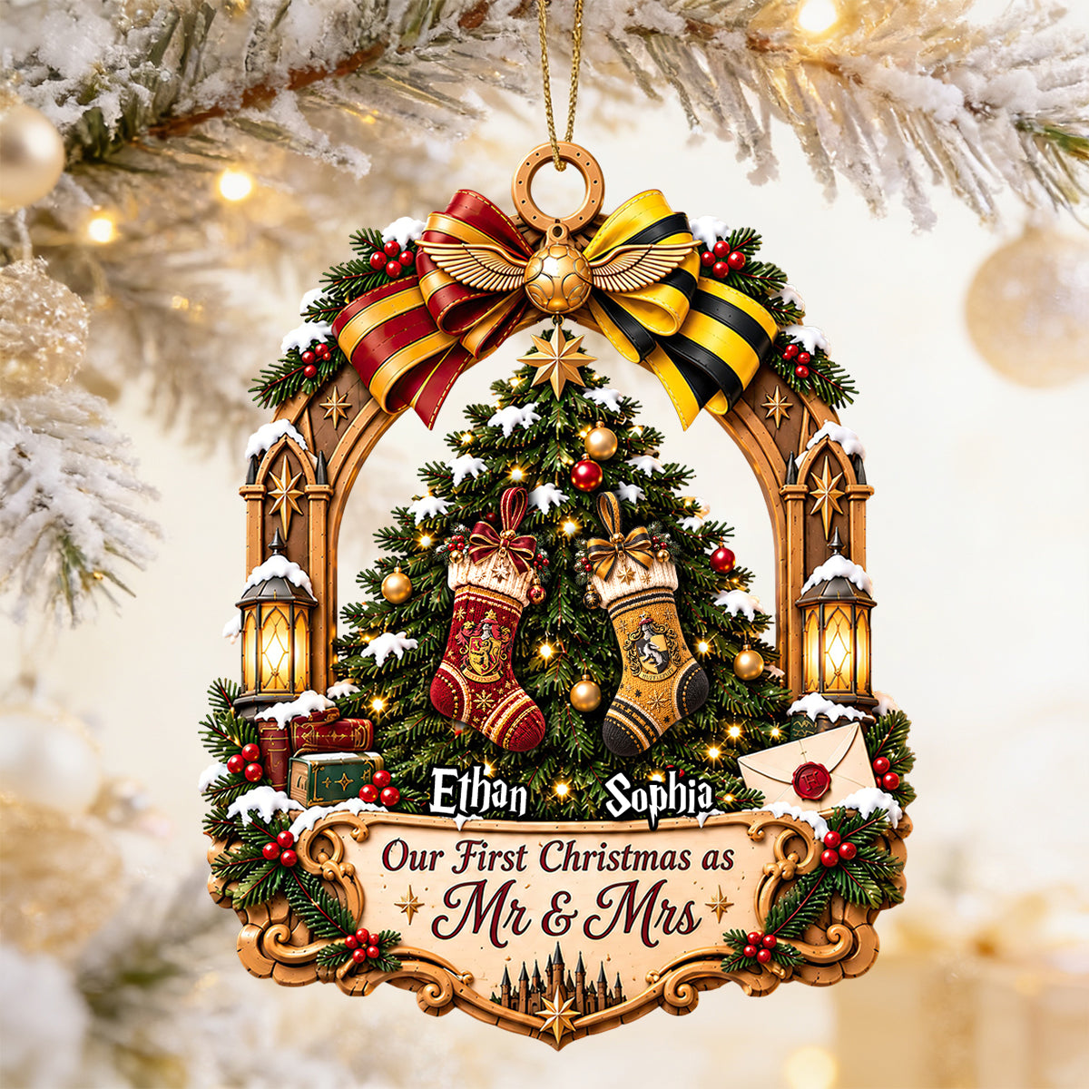 Our First Christmas Together Acrylic Ornament - Personalized Christmas Gifts For Couples 04todt221026-Homacus