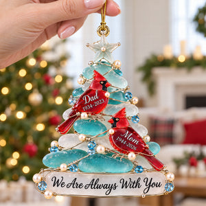 Heaven Cardinal Sea Glass Acrylic Ornament - Personalized Keepsake To Remember Departed Ones 03QHQN250926