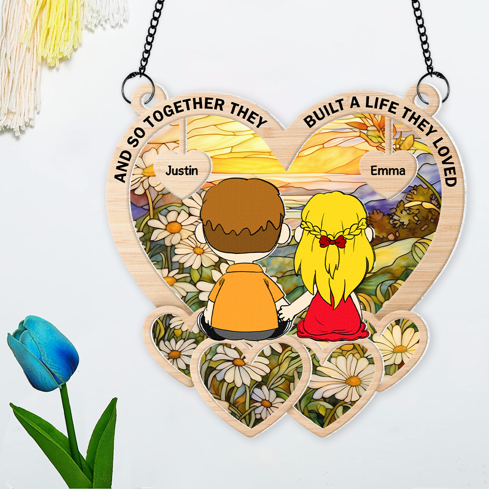 Personalized Gifts For Couple Suncatcher Ornament 03kapu301224hg-Homacus
