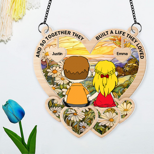 Personalized Gifts For Couple Suncatcher Ornament 03kapu301224hg-Homacus