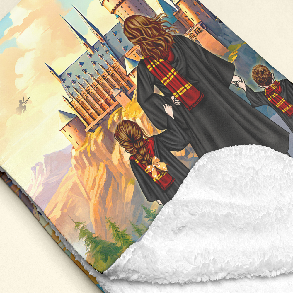 Personalized Gifts For Wizard Mom Blanket, Best Wizard Mom Ever Mother's Day 02ACHU210325TM-Homacus