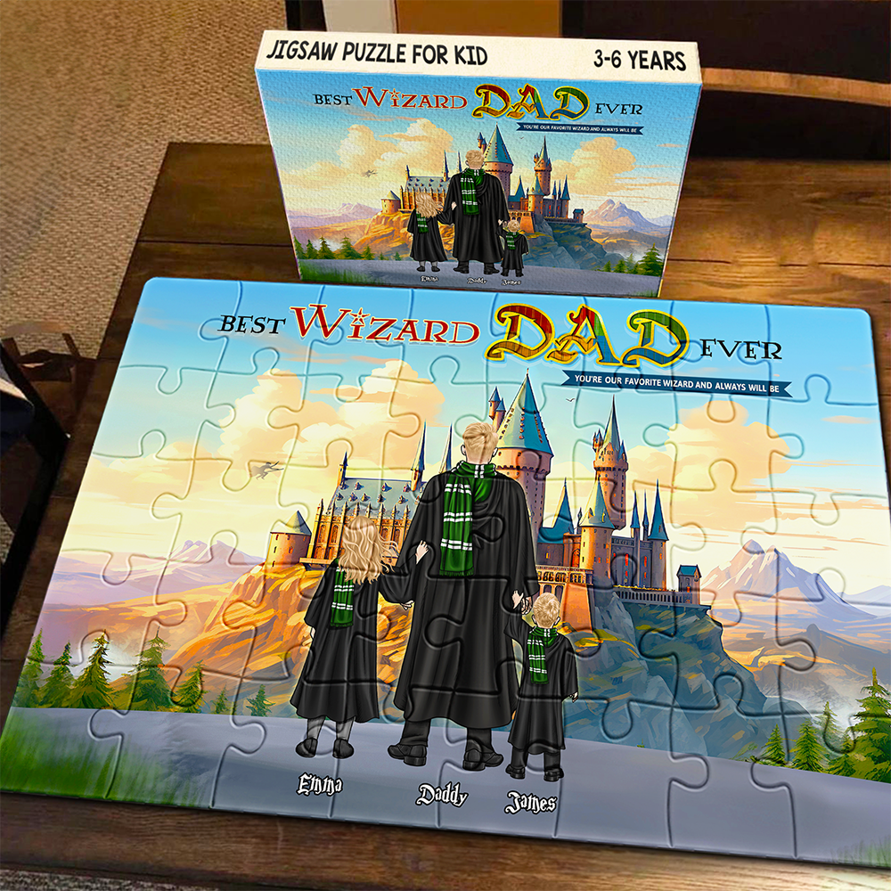 Personalized Gift For Wizard Dad Jigsaw Puzzle Best Wizard Dad Ever 04ACHU190325TM-Homacus