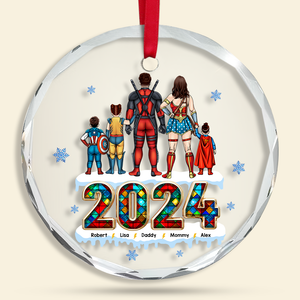 Family Ornament - Hero Family - Personalized Gifts For Family-Homacus