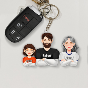 Personalized Gifts For Football Lover Family Keychain 032QHHU200125HG-Homacus