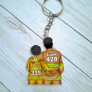 Personalized Gifts For Firefighter Couple Keychain 011QHHU110125TM-Homacus