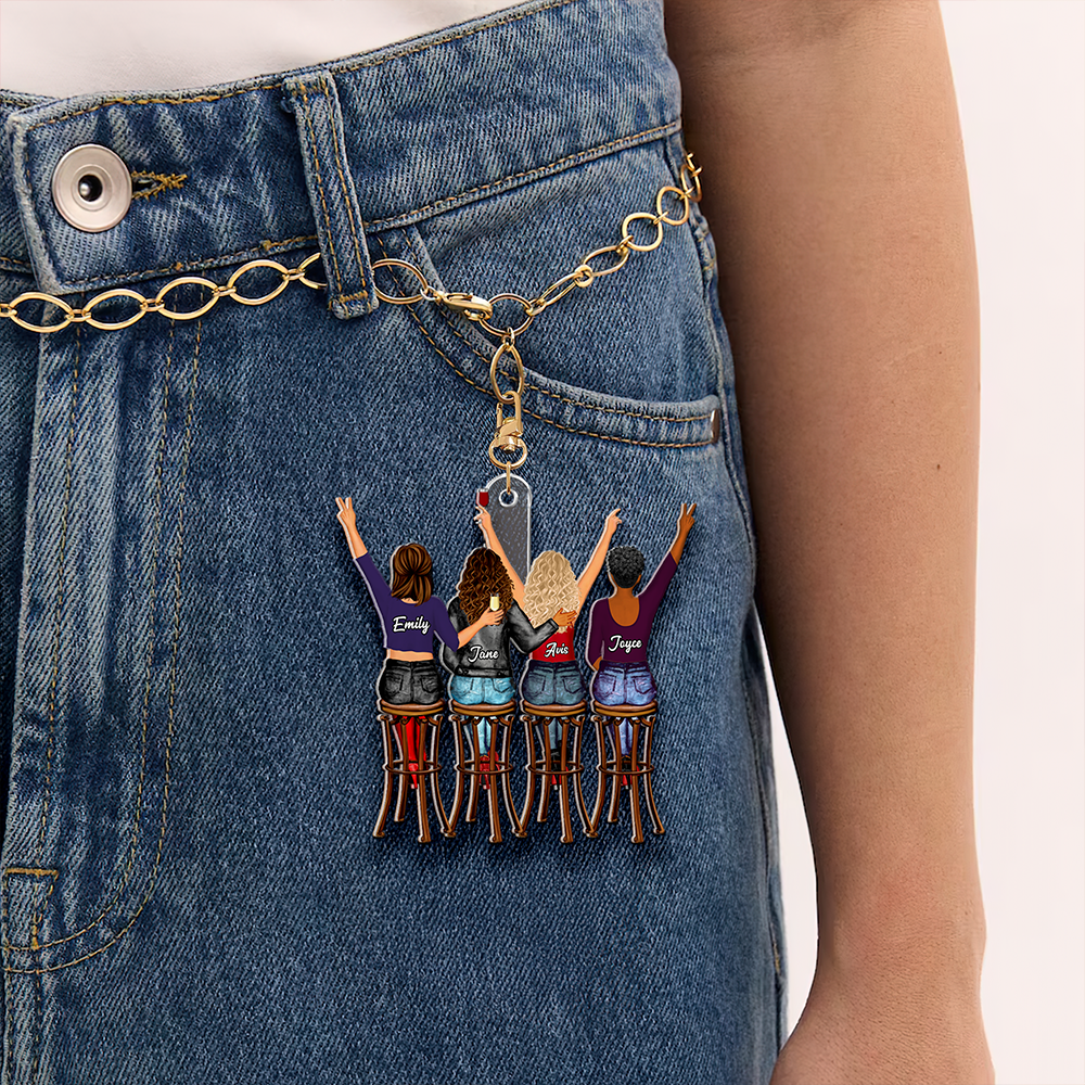 Personalized Gifts For Drinking Besties Keychain 04qhhu120325tm-Homacus