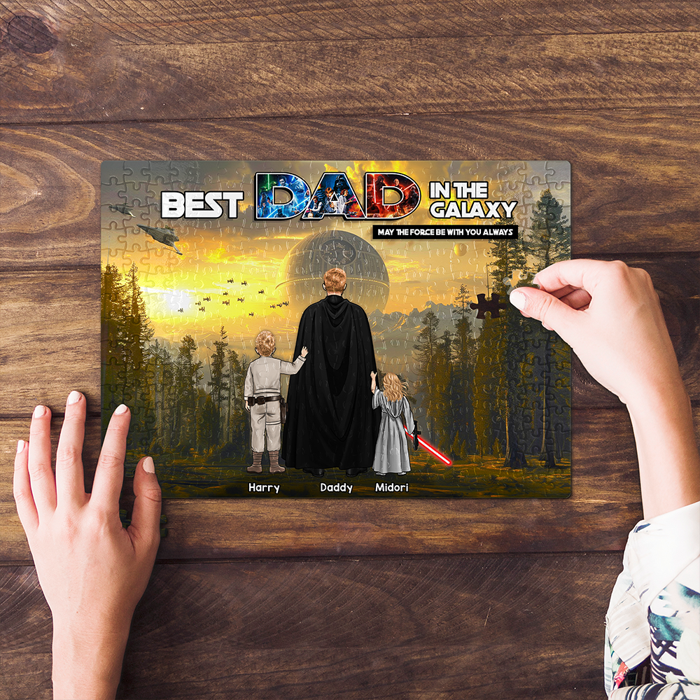 Personalized Gifts For Dad Jigsaw Puzzle Best Dad In The Galaxy 06ACHU200325HHHG-Homacus