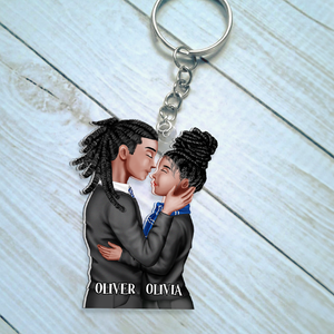 Personalized Gifts For Couple Keychain 091qhhu100125pa-Homacus