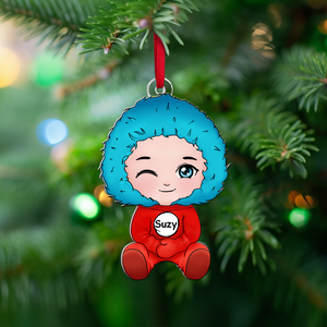 Personalized Christmas Gifts Cute Chibi Girl Acrylic Ornament 04QHHU301124-Homacus